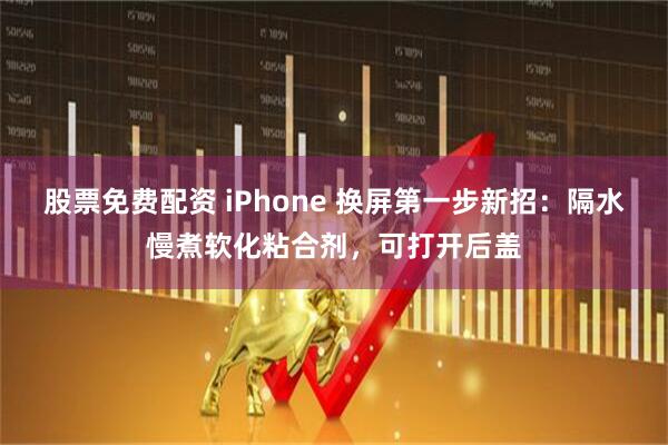股票免费配资 iPhone 换屏第一步新招：隔水慢煮软化粘合剂，可打开后盖
